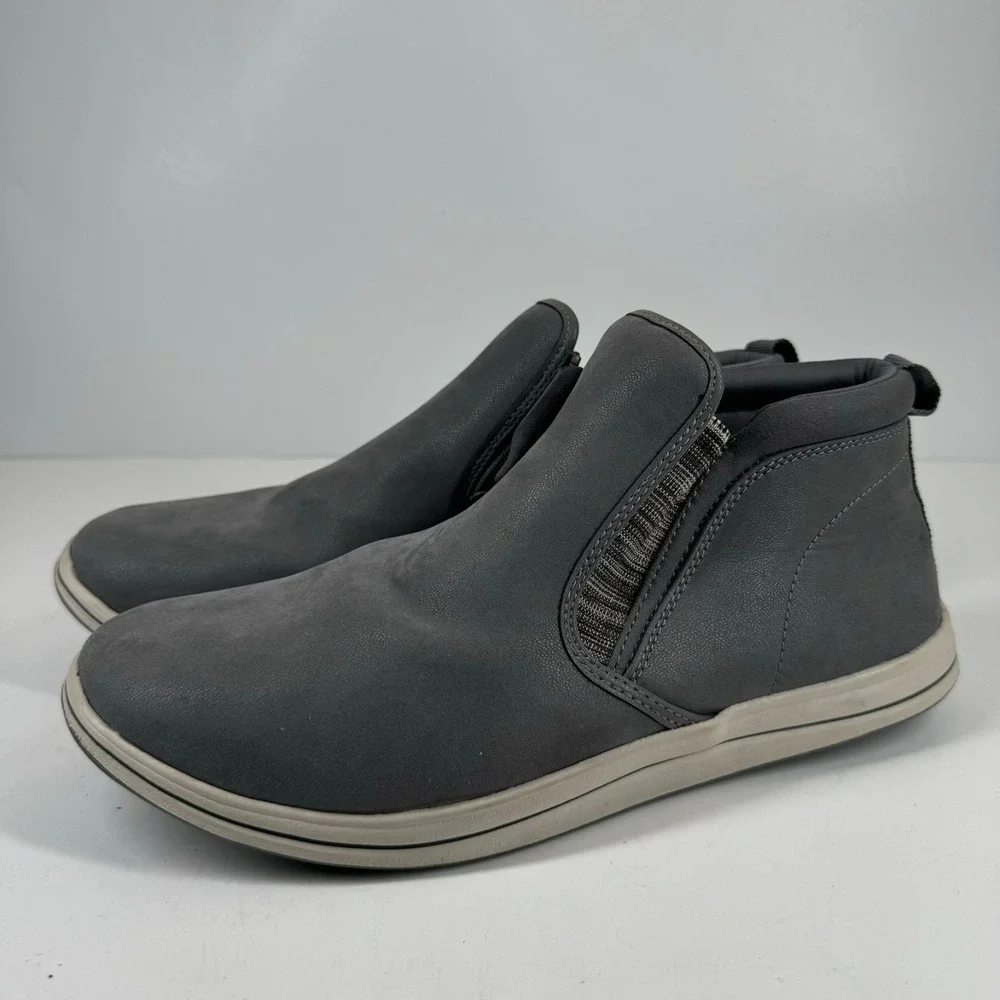 Clarks Cloudsteppers Breeze Clover Women's US 10W Grey Faux Nubuck Ankle Booties